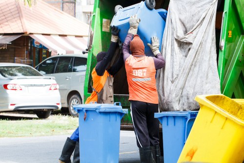 Garden waste being collected for removal
